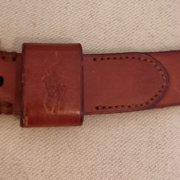 Polo Ralph Lauren Vintage Men's Brown Leather Belt 38 - Picture 6 of 12